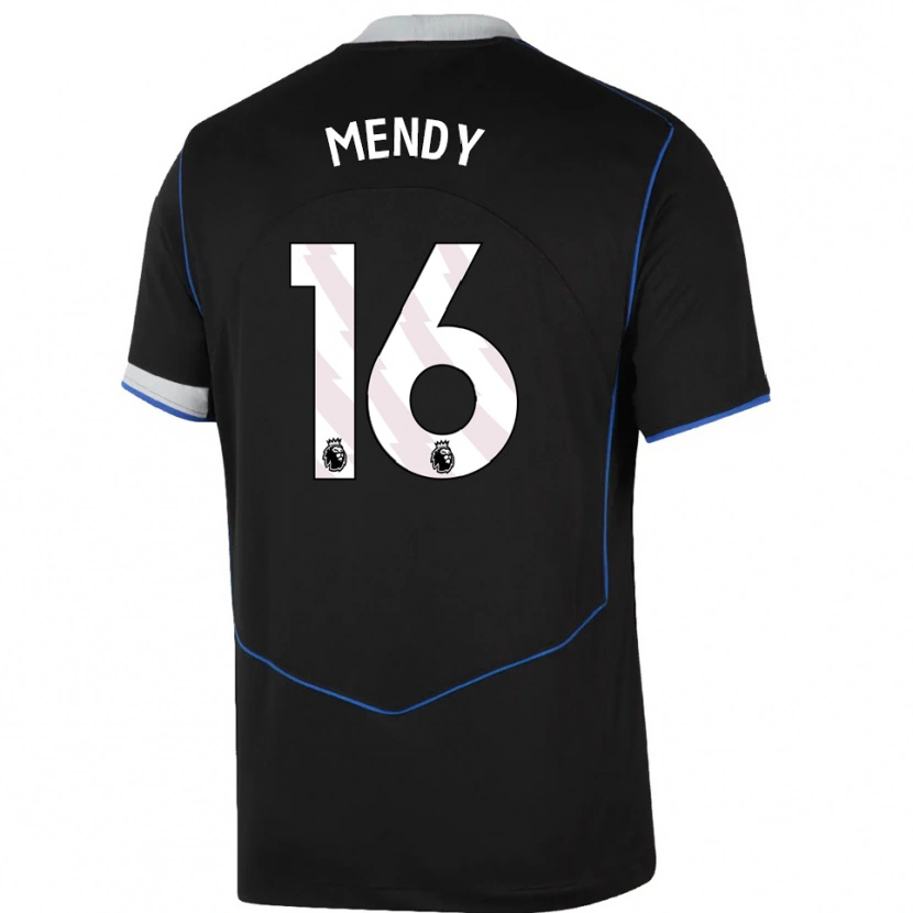 Danxen Dames Edouard Mendy #16 Zwart Blauw Zilver Thuisshirt Derde Tenue 2025/26 T-Shirt