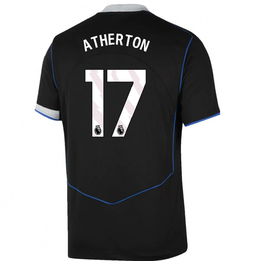 Danxen Dames Chris Atherton #17 Zwart Blauw Zilver Thuisshirt Derde Tenue 2025/26 T-Shirt