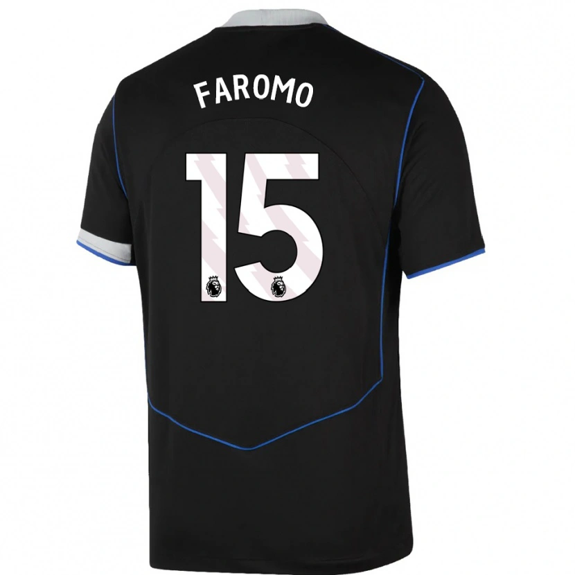 Danxen Dames Trey Faromo #15 Zwart Blauw Zilver Thuisshirt Derde Tenue 2025/26 T-Shirt