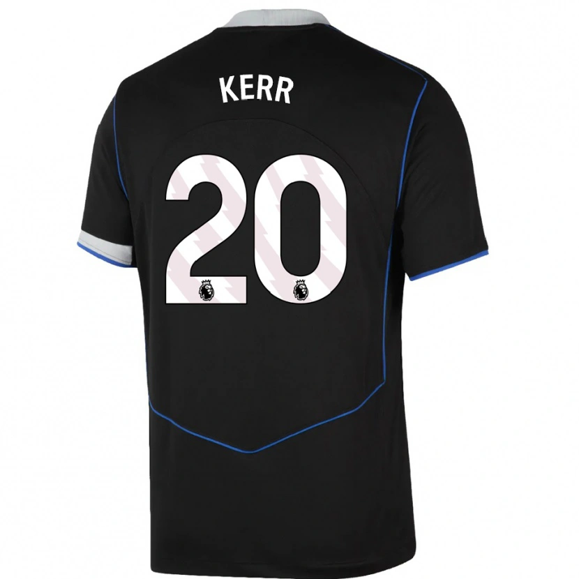 Danxen Dames Sam Kerr #20 Zwart Blauw Zilver Thuisshirt Derde Tenue 2025/26 T-Shirt