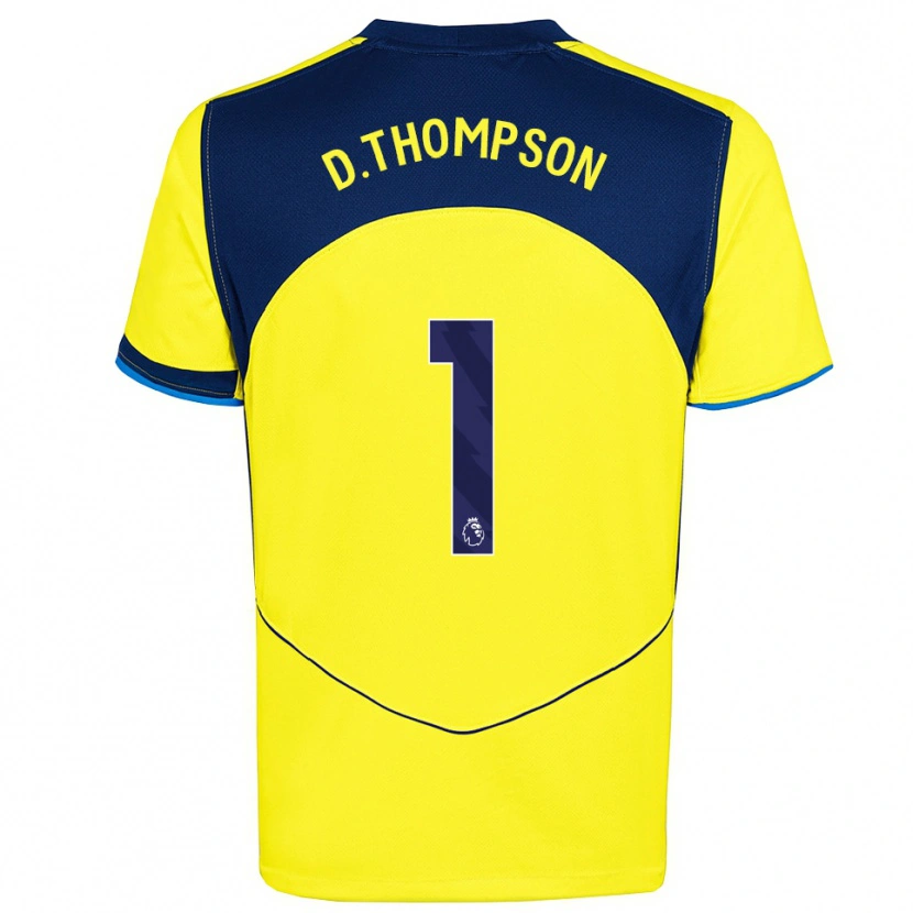 Danxen Dames Dylan Thompson #1 Geel Marineblauw Thuisshirt Derde Tenue 2025/26 T-Shirt