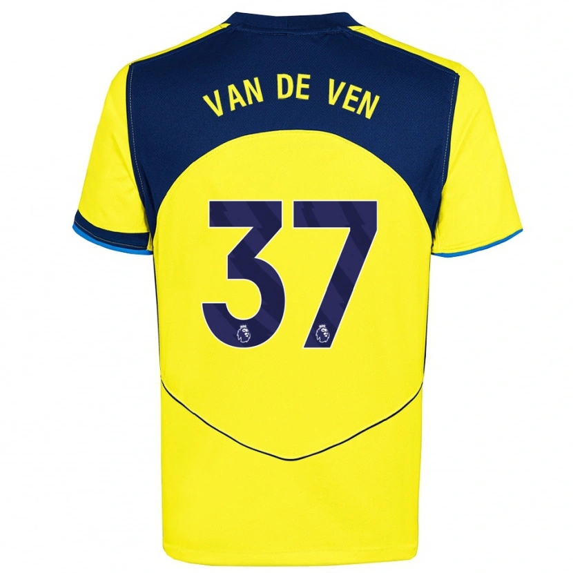 Danxen Dames Micky Van De Ven #37 Geel Marineblauw Thuisshirt Derde Tenue 2025/26 T-Shirt