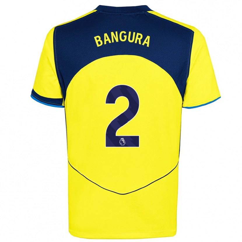Danxen Dames Samal Bangura #2 Geel Marineblauw Thuisshirt Derde Tenue 2025/26 T-Shirt