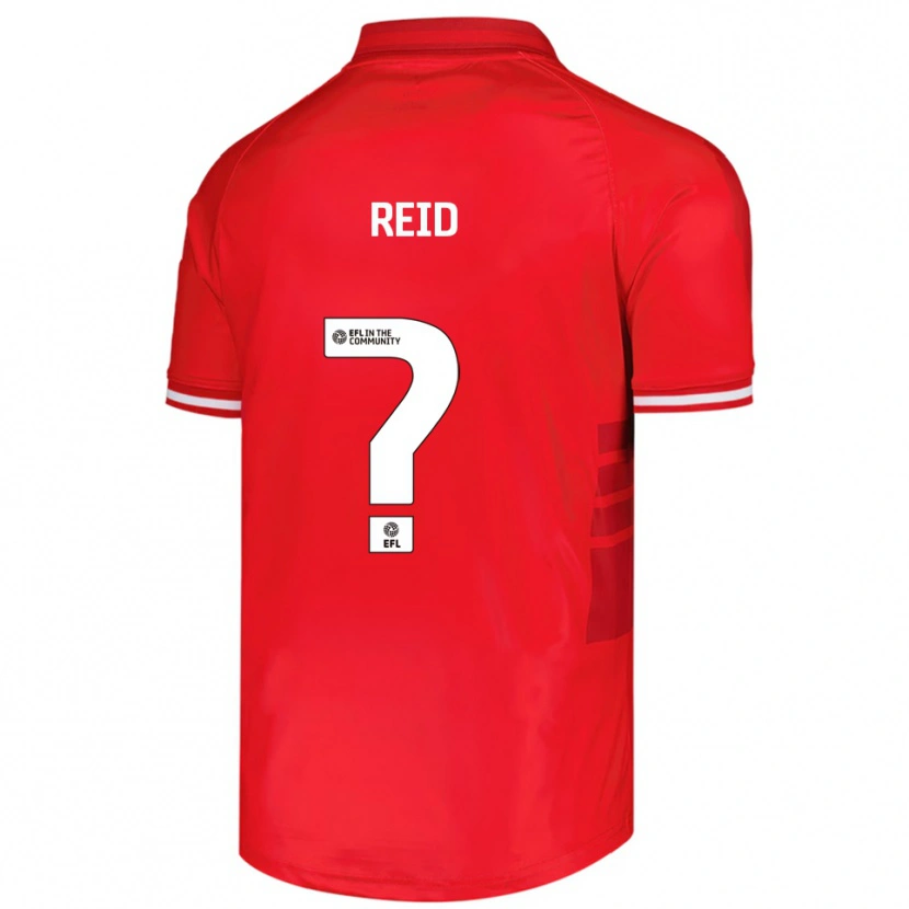 Danxen Kinderen Kallum Reid #0 Rood Wit Thuisshirt Thuistenue 2025/26 T-Shirt