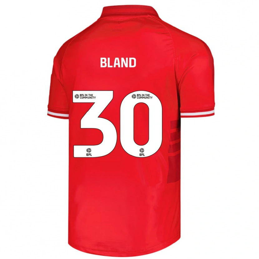 Danxen Kinderen Jonathan Bland #30 Rood Wit Thuisshirt Thuistenue 2025/26 T-Shirt