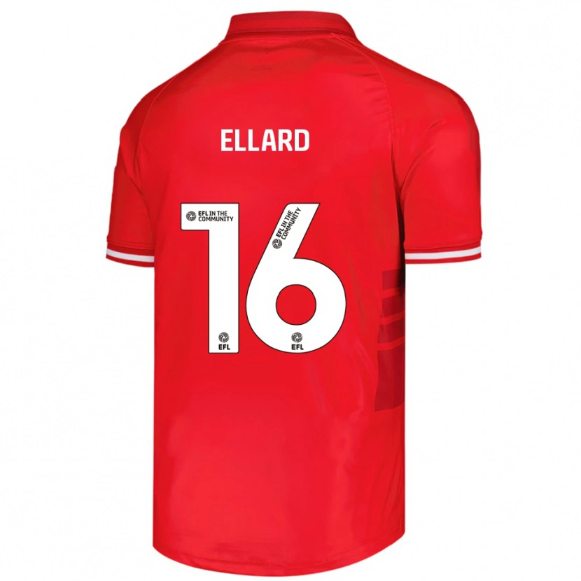 Danxen Kinderen Aston Ellard #16 Rood Wit Thuisshirt Thuistenue 2025/26 T-Shirt