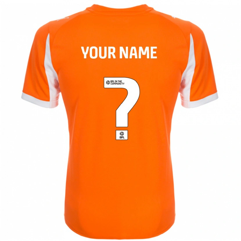 Danxen Kinderen Uw Naam #0 Oranje Wit Thuisshirt Thuistenue 2025/26 T-Shirt