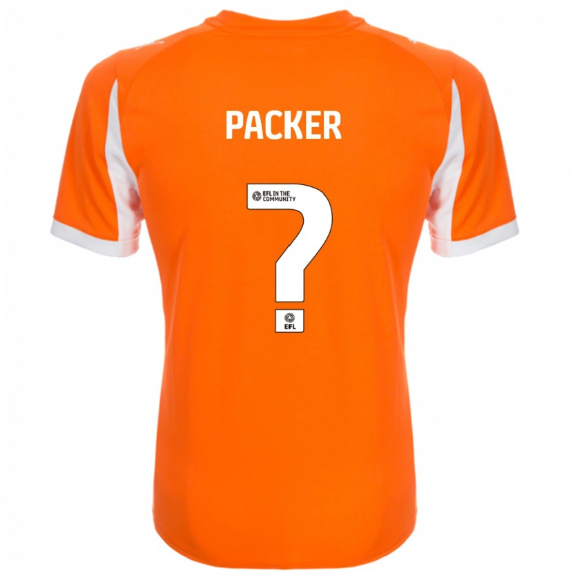 Danxen Kinderen Caitlin Packer #0 Oranje Wit Thuisshirt Thuistenue 2025/26 T-Shirt