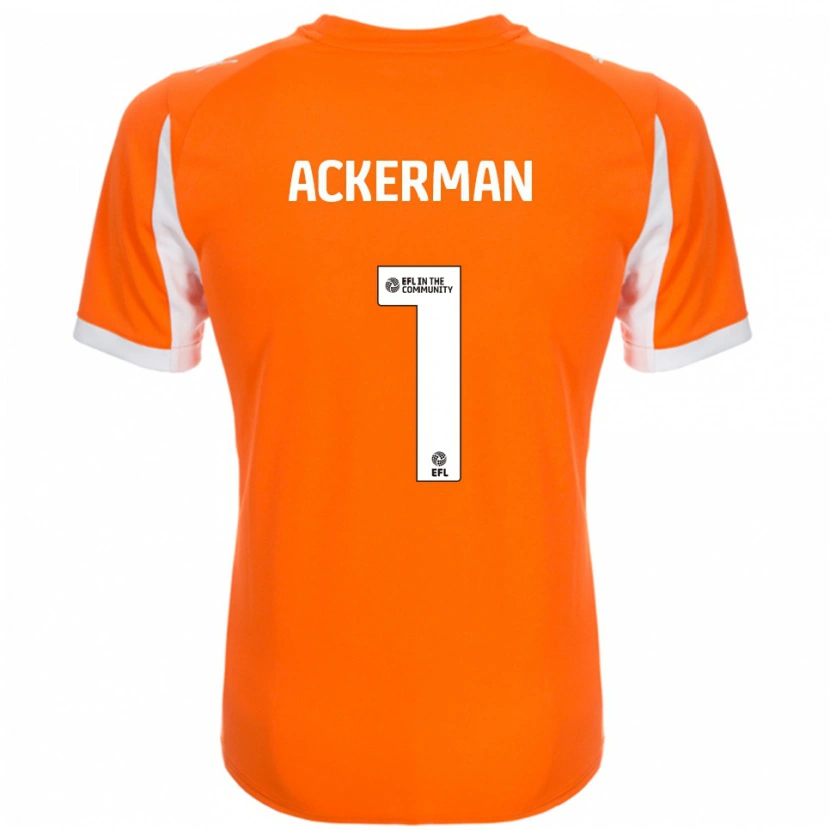 Danxen Kinderen Emily Ackerman #1 Oranje Wit Thuisshirt Thuistenue 2025/26 T-Shirt