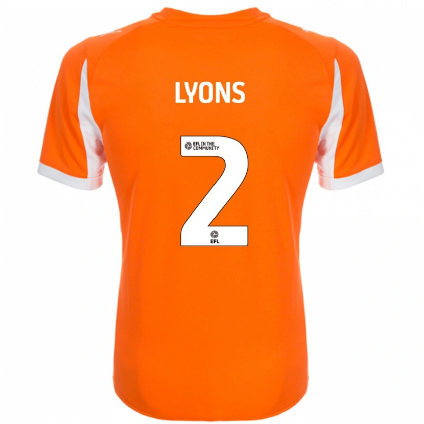 Danxen Kinderen Andy Lyons #2 Oranje Wit Thuisshirt Thuistenue 2025/26 T-Shirt
