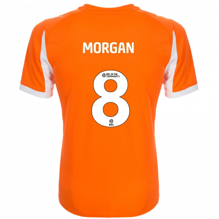 Danxen Kinderen Albie Morgan #8 Oranje Wit Thuisshirt Thuistenue 2025/26 T-Shirt