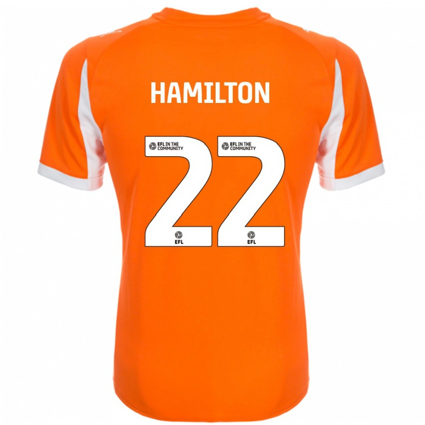 Danxen Kinderen Cj Hamilton #22 Oranje Wit Thuisshirt Thuistenue 2025/26 T-Shirt