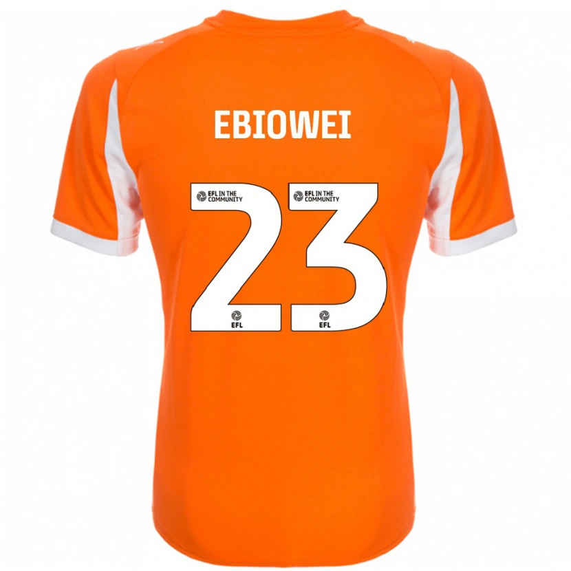 Danxen Kinderen Malcolm Ebiowei #23 Oranje Wit Thuisshirt Thuistenue 2025/26 T-Shirt