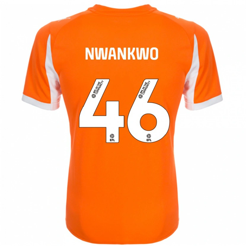 Danxen Kinderen Oluchukwu Nwankwo #46 Oranje Wit Thuisshirt Thuistenue 2025/26 T-Shirt