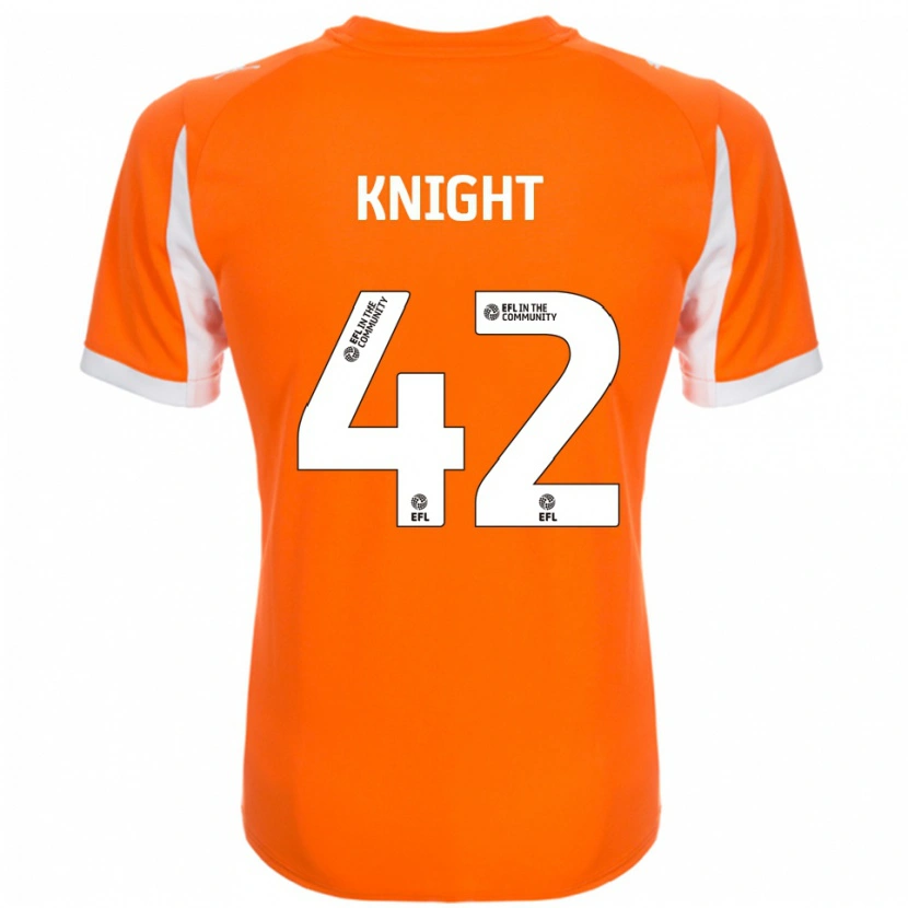 Danxen Kinderen Spencer Knight #42 Oranje Wit Thuisshirt Thuistenue 2025/26 T-Shirt