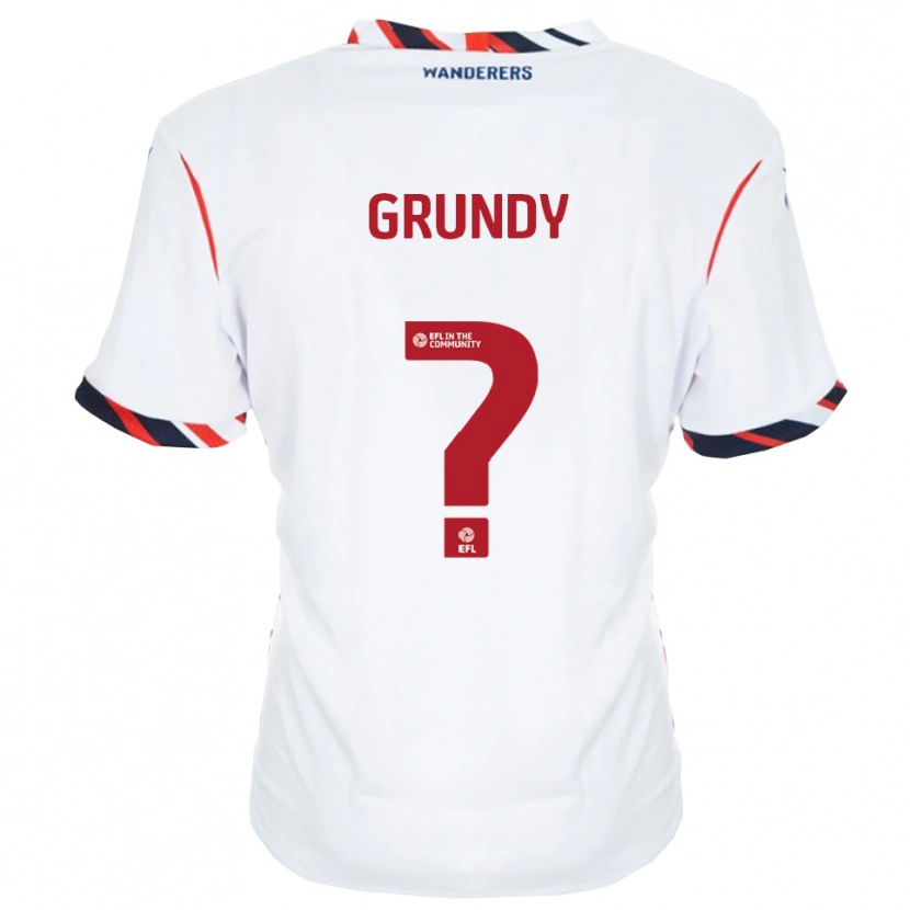 Danxen Kinderen Grace Grundy #0 Wit Rood Thuisshirt Thuistenue 2025/26 T-Shirt
