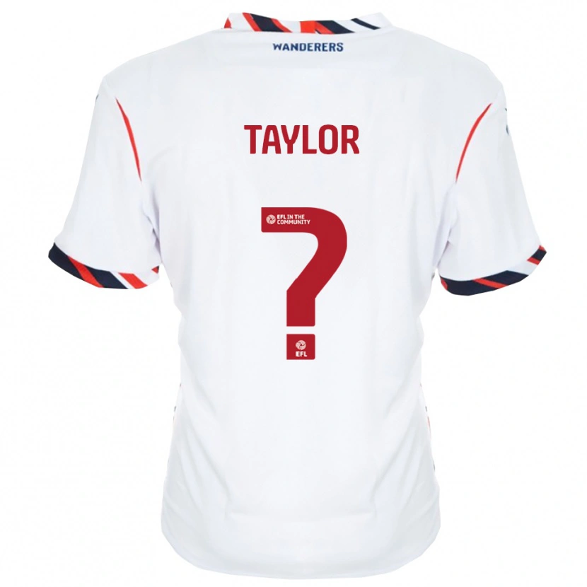 Danxen Kinderen Lacey Taylor #0 Wit Rood Thuisshirt Thuistenue 2025/26 T-Shirt