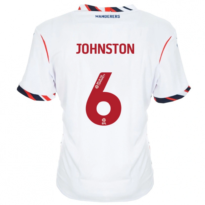 Danxen Kinderen George Johnston #6 Wit Rood Thuisshirt Thuistenue 2025/26 T-Shirt