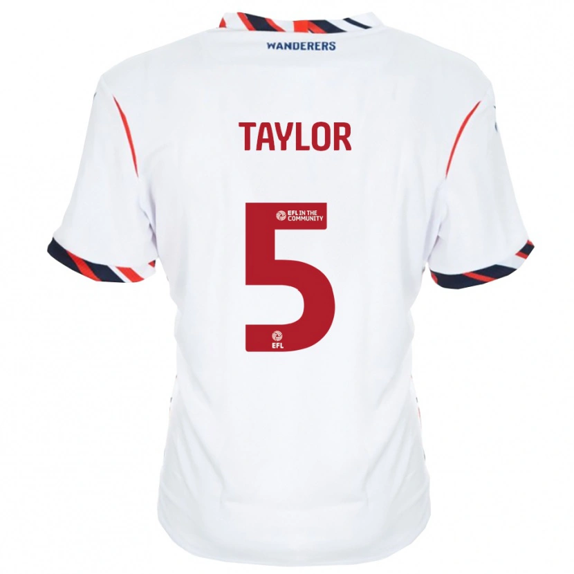 Danxen Kinderen Richard Taylor #5 Wit Rood Thuisshirt Thuistenue 2025/26 T-Shirt