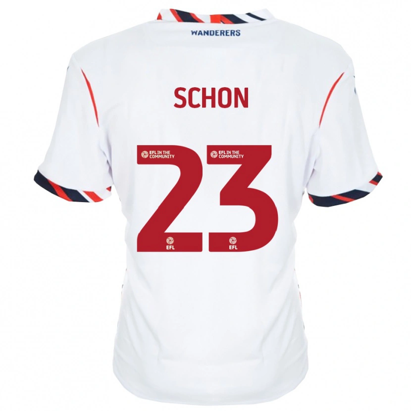 Danxen Kinderen Szabolcs Schön #23 Wit Rood Thuisshirt Thuistenue 2025/26 T-Shirt