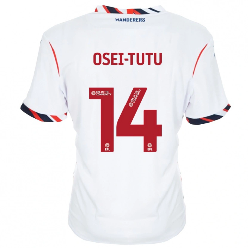 Danxen Kinderen Jordi Osei-Tutu #14 Wit Rood Thuisshirt Thuistenue 2025/26 T-Shirt