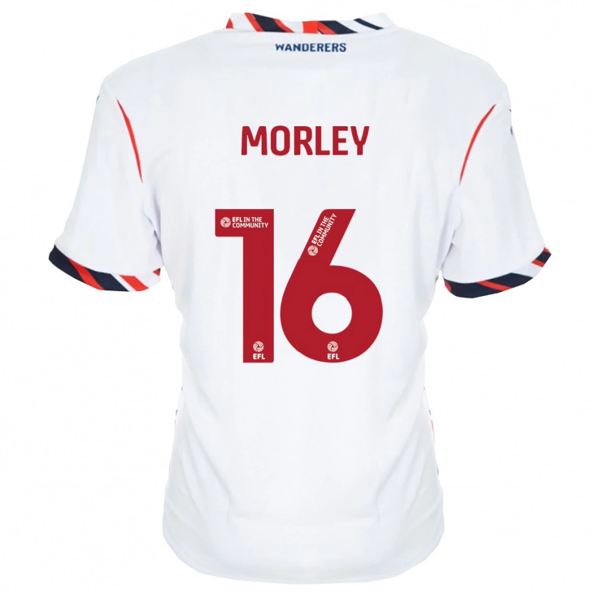 Danxen Kinderen Aaron Morley #16 Wit Rood Thuisshirt Thuistenue 2025/26 T-Shirt