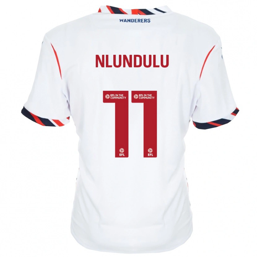 Danxen Kinderen Dan Nlundulu #11 Wit Rood Thuisshirt Thuistenue 2025/26 T-Shirt