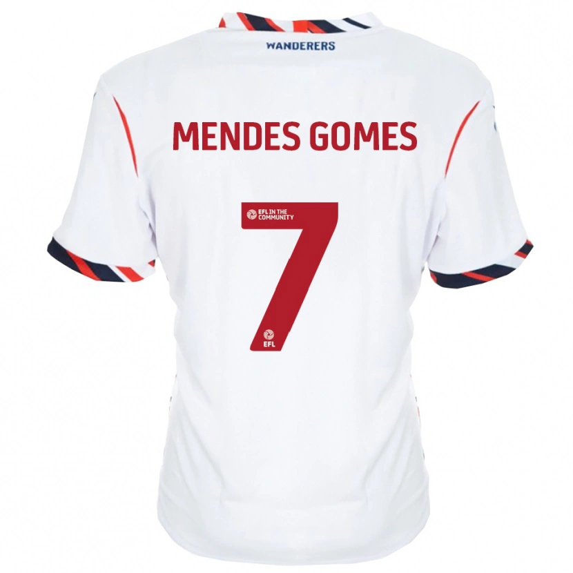 Danxen Kinderen Carlos Mendes #7 Wit Rood Thuisshirt Thuistenue 2025/26 T-Shirt