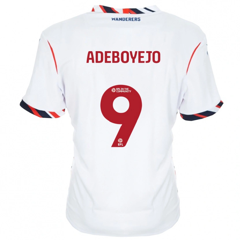 Danxen Kinderen Victor Adeboyejo #9 Wit Rood Thuisshirt Thuistenue 2025/26 T-Shirt