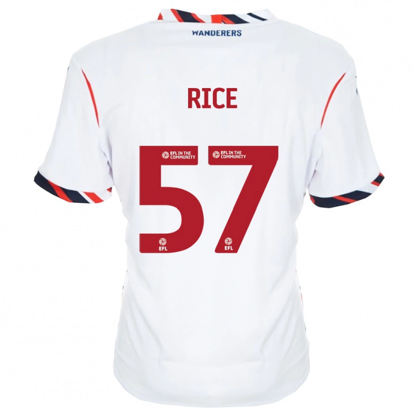 Danxen Kinderen Harrison Rice #57 Wit Rood Thuisshirt Thuistenue 2025/26 T-Shirt