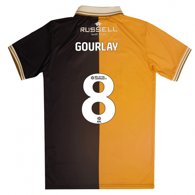 Danxen Kinderen Elisha Gourlay #8 Geel Zwart Thuisshirt Thuistenue 2025/26 T-Shirt