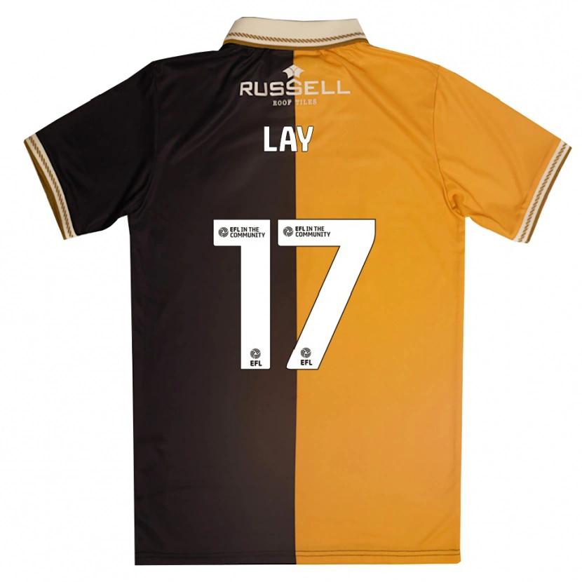 Danxen Kinderen Matty Lay #17 Geel Zwart Thuisshirt Thuistenue 2025/26 T-Shirt