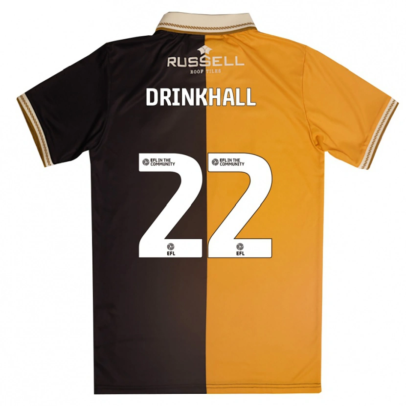 Danxen Kinderen Millie Drinkhall #22 Geel Zwart Thuisshirt Thuistenue 2025/26 T-Shirt