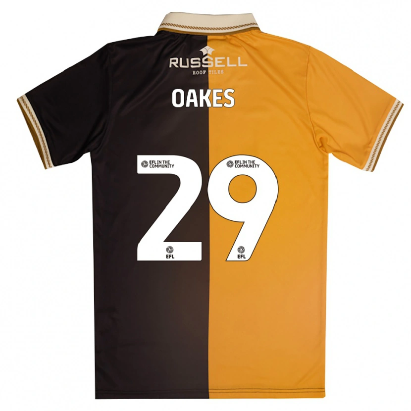 Danxen Kinderen Toby Oakes #29 Geel Zwart Thuisshirt Thuistenue 2025/26 T-Shirt