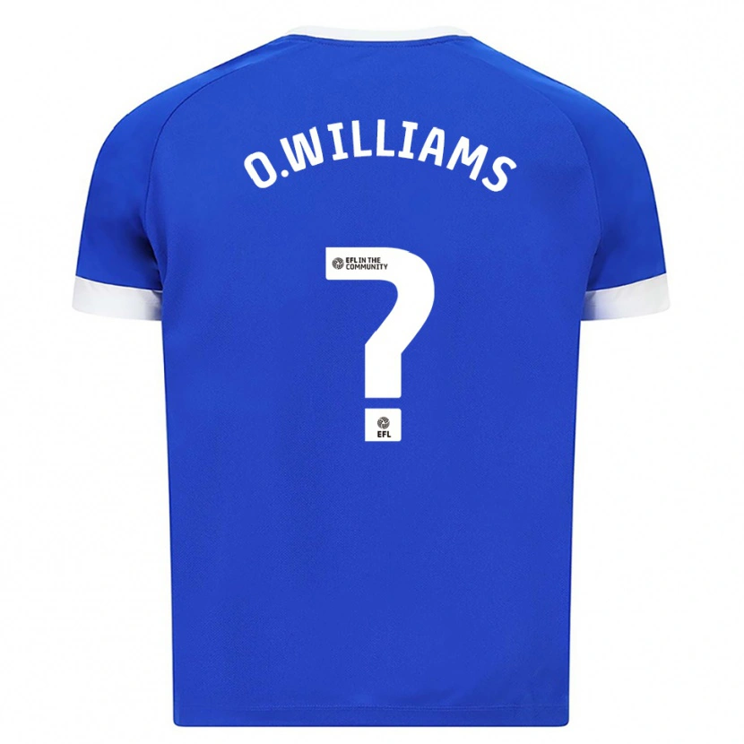 Danxen Kinderen Oliver Williams #0 Blauw Wit Thuisshirt Thuistenue 2025/26 T-Shirt