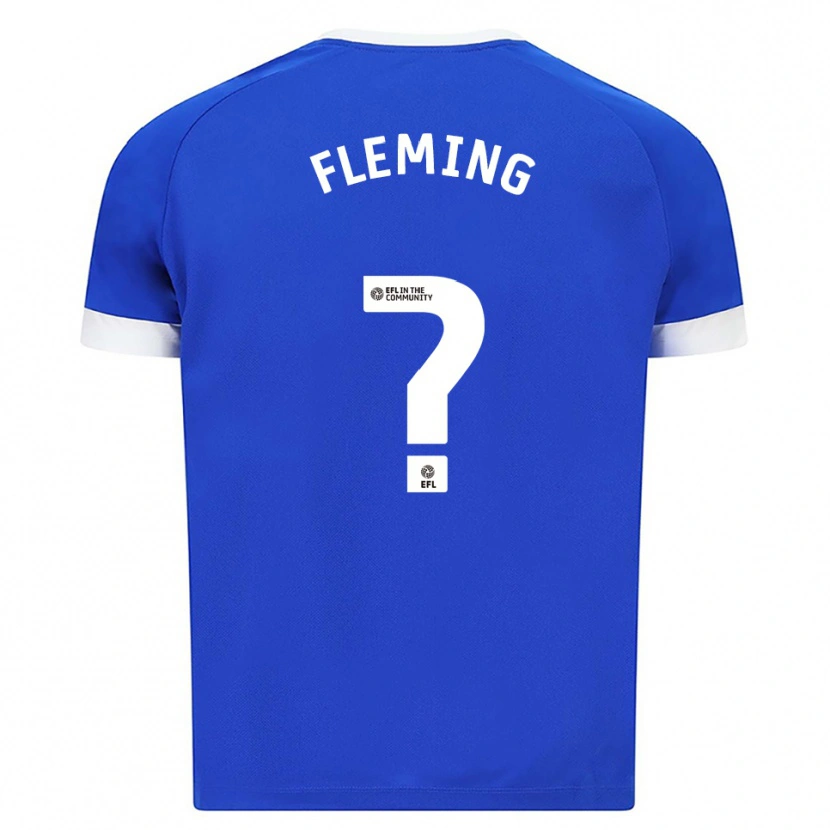 Danxen Kinderen Cole Fleming #0 Blauw Wit Thuisshirt Thuistenue 2025/26 T-Shirt