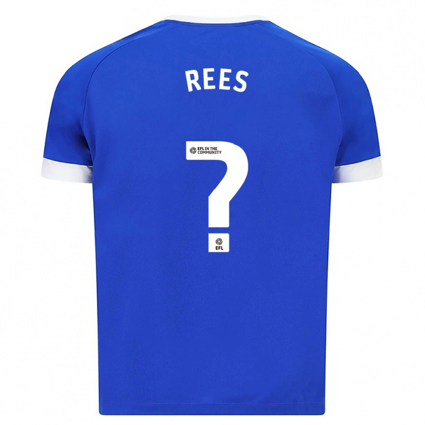 Danxen Kinderen Osian Rees #0 Blauw Wit Thuisshirt Thuistenue 2025/26 T-Shirt
