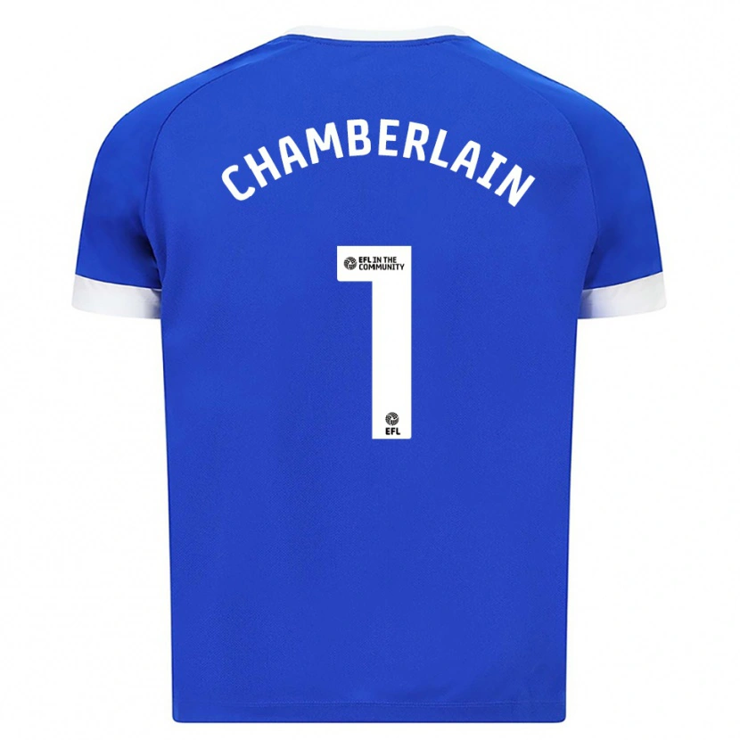 Danxen Kinderen Ceryn Chamberlain #1 Blauw Wit Thuisshirt Thuistenue 2025/26 T-Shirt