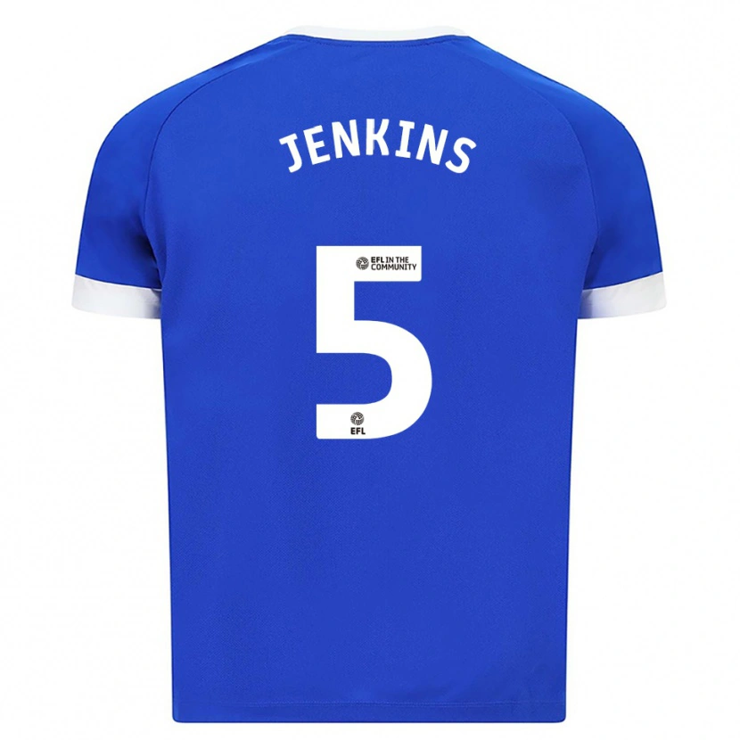 Danxen Kinderen Nieve Jenkins #5 Blauw Wit Thuisshirt Thuistenue 2025/26 T-Shirt