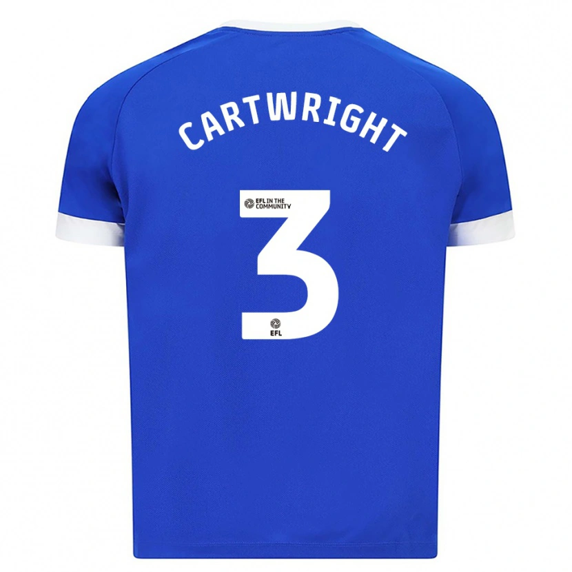 Danxen Kinderen Logan Cartwright #3 Blauw Wit Thuisshirt Thuistenue 2025/26 T-Shirt