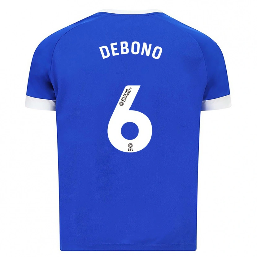 Danxen Kinderen Alyas Debono #6 Blauw Wit Thuisshirt Thuistenue 2025/26 T-Shirt