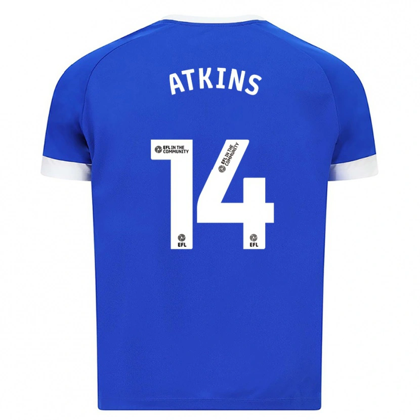 Danxen Kinderen Zoe Atkins #14 Blauw Wit Thuisshirt Thuistenue 2025/26 T-Shirt