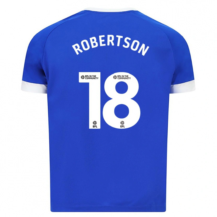 Danxen Kinderen Alex Robertson #18 Blauw Wit Thuisshirt Thuistenue 2025/26 T-Shirt