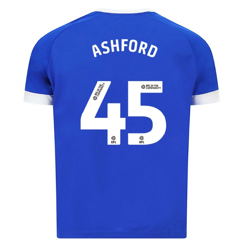 Danxen Kinderen Cian Ashford #45 Blauw Wit Thuisshirt Thuistenue 2025/26 T-Shirt