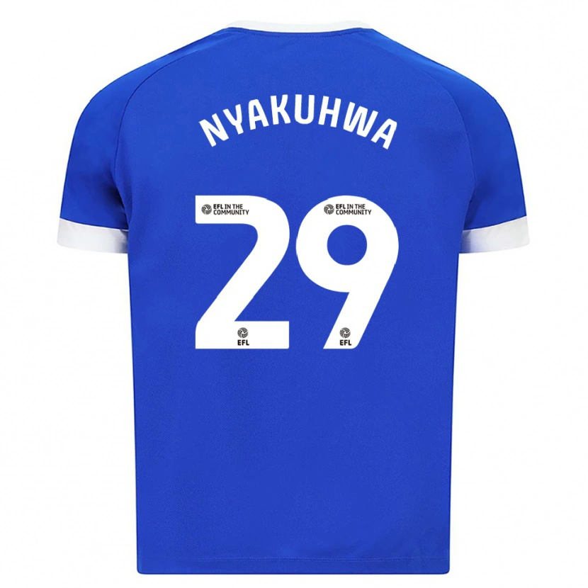 Danxen Kinderen Tanatswa Nyakuhwa #29 Blauw Wit Thuisshirt Thuistenue 2025/26 T-Shirt