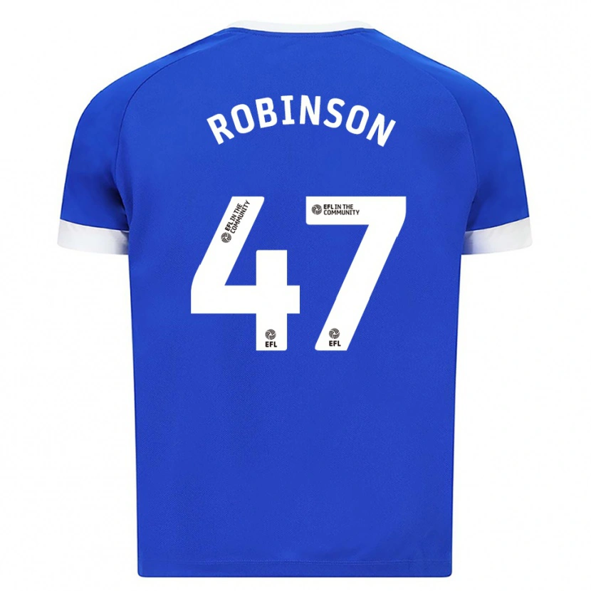 Danxen Kinderen Callum Robinson #47 Blauw Wit Thuisshirt Thuistenue 2025/26 T-Shirt