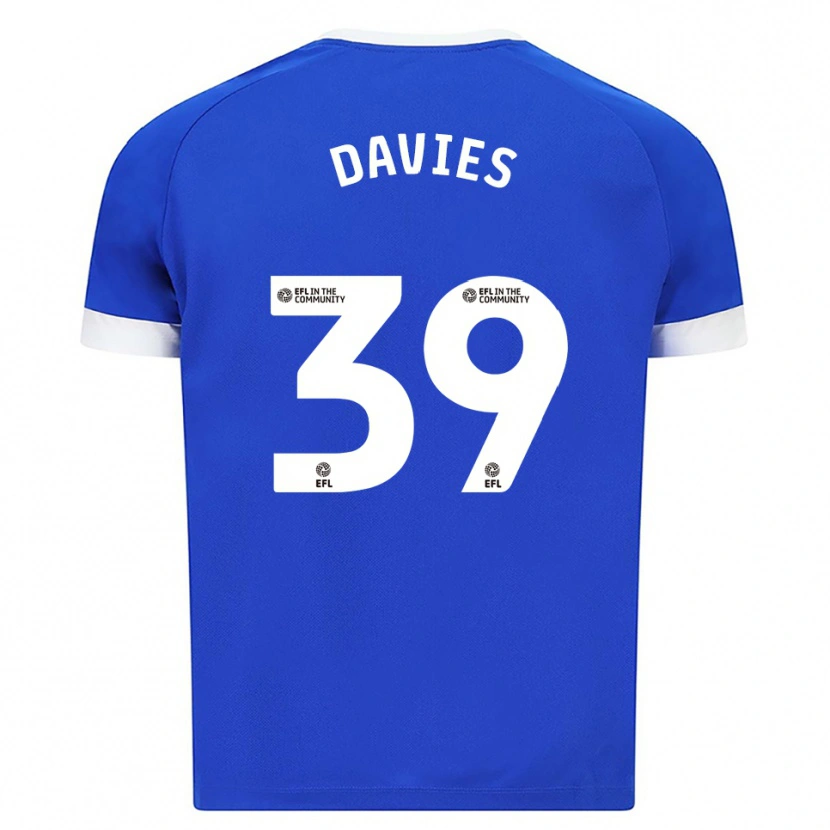 Danxen Kinderen Isaak Davies #39 Blauw Wit Thuisshirt Thuistenue 2025/26 T-Shirt