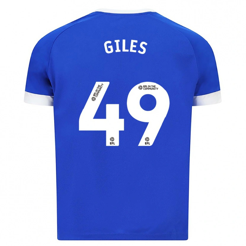 Danxen Kinderen Luey Giles #49 Blauw Wit Thuisshirt Thuistenue 2025/26 T-Shirt
