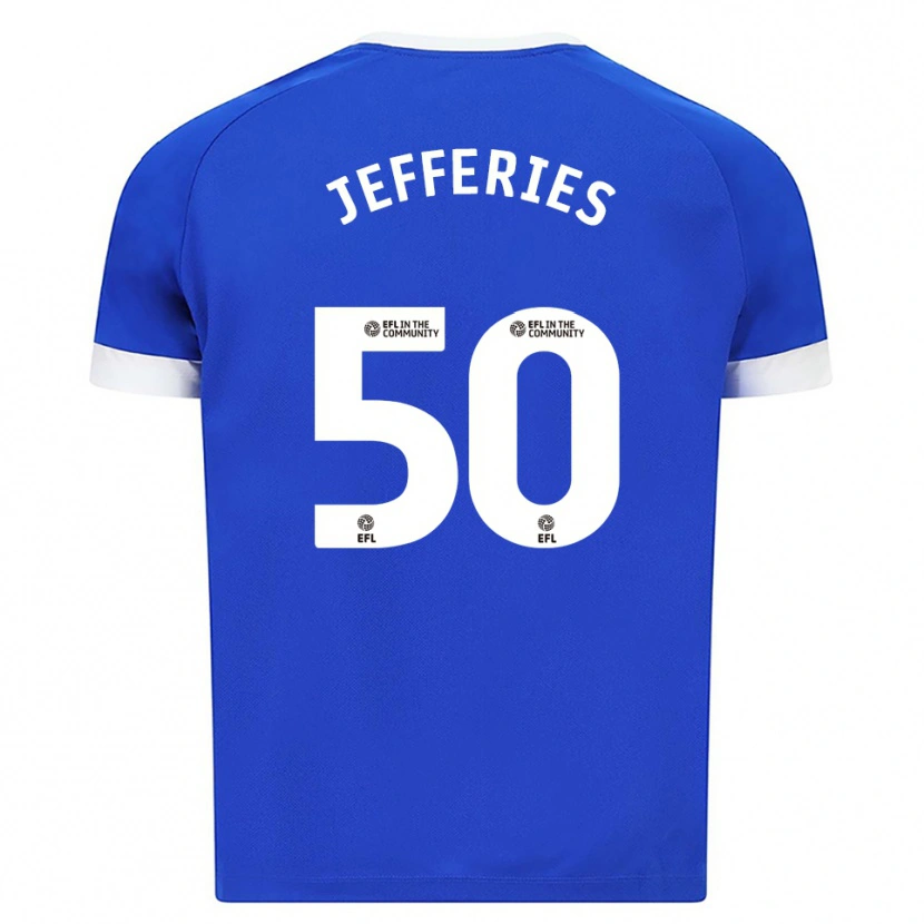 Danxen Kinderen Isaac Jefferies #50 Blauw Wit Thuisshirt Thuistenue 2025/26 T-Shirt