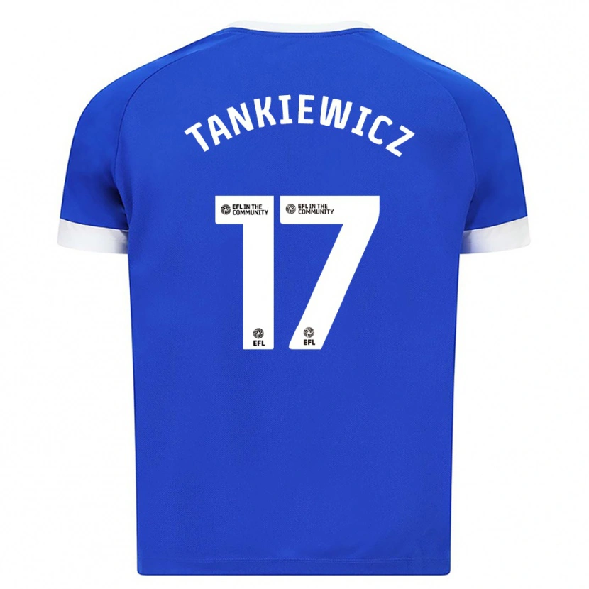 Danxen Kinderen Rob Tankiewicz #17 Blauw Wit Thuisshirt Thuistenue 2025/26 T-Shirt